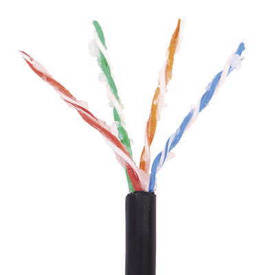 Bobina de 1000 ft ( 305 m ) Cat5e con gel para exterior, color Negro, para aplicaciones en sistemas de redes de datos y cableado estructurado.Uso intemperie. - Image 2