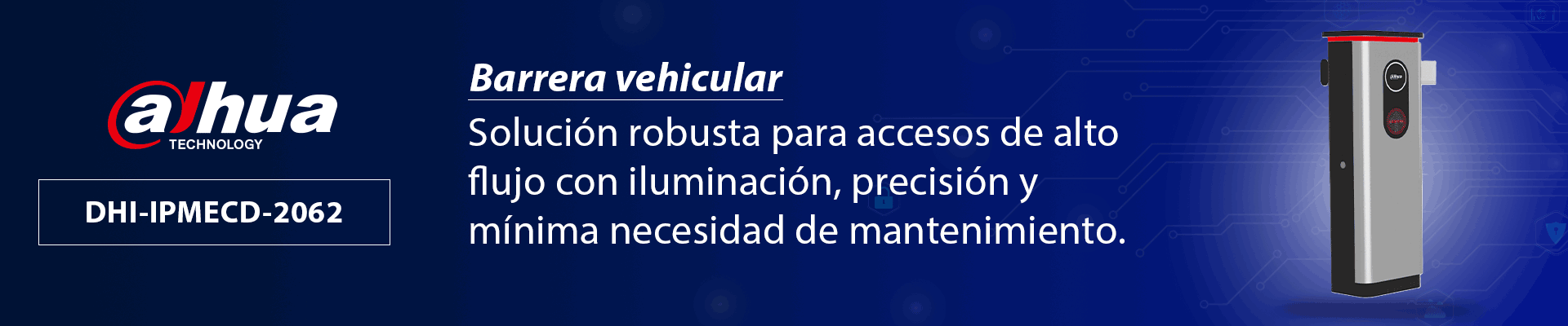 DAHUA DHI-IPMECD-2062 - Barrera Vehicular LED de 4 Metros/ Doble Dirección/ Velocidad de 1.4 a 6 Seg / Control remoto hasta 50m / 6 millones de ciclos / Sin resorte / 1500 RPM / Motor CC sin escobillas / NO INCLUYE BRAZO/ - Image 2
