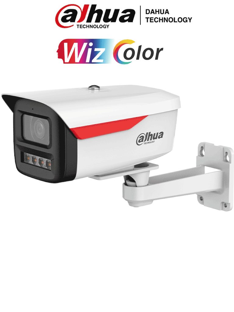 DAHUA DH-IPC-HFW2649M-S-B-PRO Cámara IP Bullet de 6MP/ WizColor / WizSense/ equipada con IA/ SMD Plus/ Lente de 2.8 mm/ micrófono integrado/ Protección perimetral/ Ranura MicroSD, WDR real de 120 dB y PoE. Certificación IP67/