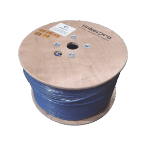 Bobina de 1000 Metros Cable Cat6+ CALIBRE 23 ALTO DESEMPEÑO, ETL,UL, color azul, super flexible, de 1000 metros, para aplicaciones de CCTV, video HD, y redes de datos.
