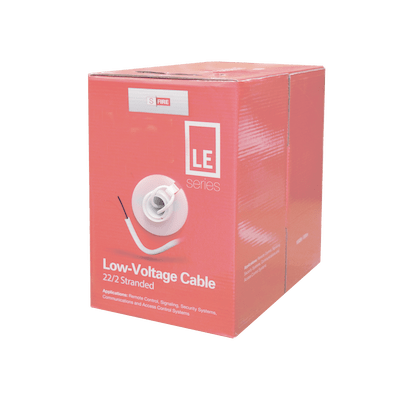 Bobina de 305 Metros de Cable / 2 x 22 AWG / Tipo CCA de Color Blanco / Aplicaciones en Alarmas de Intrusión/Control de Acceso/Automatización/ Interfonos y TV porteros