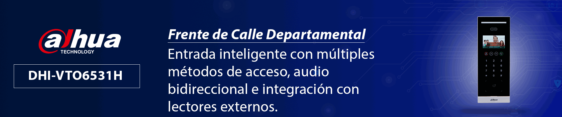 DAHUA DHI-VTO6531H-S2 - Frente de calle departamental IP con reconocimiento facial / Pantalla LCD de 4.3" / Cámara de 2MP HD / 40,000 usuarios / 20,000 rostros / 20,000 tarjetas IC / Salida de 12V 500mA - Image 2