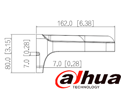 DAHUA DH-PFB2203W - Brazo de pared para cámaras domo DAHUA / HDW2120 / 2220 / 2221RZ / HDW1000 / 1100R / HDW1120 / 1220 / 1320S / HDW2120 - Image 4