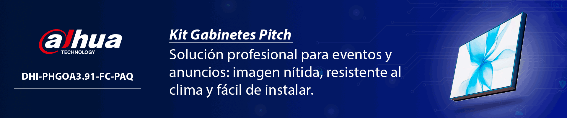 Pantalla LED Exterior 3×2 m (Kit Gabinetes Pitch 3.91)/Ideal para: anuncios publicitarios, espectaculares digitales y eventos/ Incluye: controlador con entrada HDMI, refacciones, tornillería y cableado para ensamble interno/Peso total: 144 kg. - Image 2