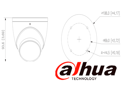 DAHUA HAC-HDW1239TN-IL-A-S3 - Camara Domo de 2 Megapixeles/ Iluminador Dual Inteligente+Full Color/ Lente de 2.8 mm/ 107 Grados/ Microfono Integrado/ WDR Real de 130 dB/ 40 Metros de Iluminación IR y Visible/ IP67/ - Image 4