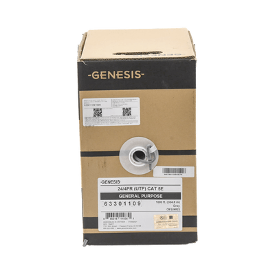 Bobina de Cable de 305 Metros UTP Cat5e / Color Gris / UL, CM, Probado a 350 Mhz / Para Aplicaciones de CCTV, Redes de Datos, IP megapixel, Control RS485 - Image 2