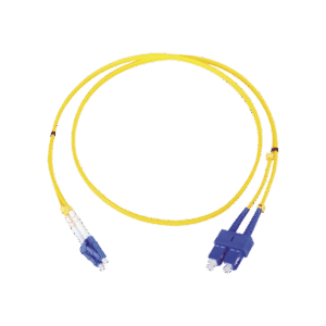 Jumper de Fibra Óptica Monomodo LC/SC Duplex de 1 metro