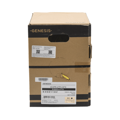 Bobina de Cable de 305 Metros UTP Cat6 Riser / Color Amarillo / UL, CMR, Probado a 350 Mhz / Para Aplicaciones de CCTV, Redes de Datos, IP megapixel, Control RS485 - Image 2