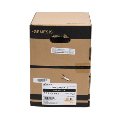 Bobina de Cable de 305 Metros UTP Cat6 Riser / Color Blanco / UL, CMR, Probado a 350 Mhz / Para Aplicaciones de CCTV, Redes de datos, IP megapixel, Control RS485 - Image 4