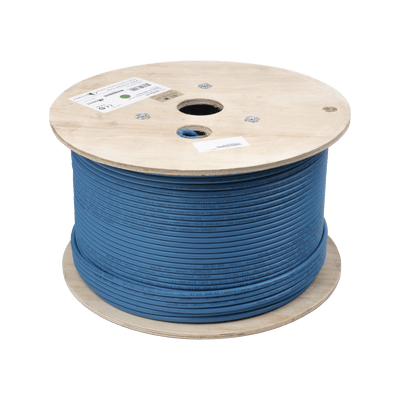 Bobina de Cable Blindado F/UTP de 4 Pares, Z-MAX, Cat6A, Soporte de Aplicaciones 10GBase-T, CMR (Riser), Color Azul, 305m - Image 4