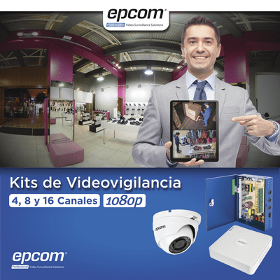 KIT TurboHD 1080p Lite / DVR 16 Canales / 16 Cámaras Eyeball  Exterior ( 2.8mm) / Transceptores / Conectores / Fuente de Poder Profesional - Image 2