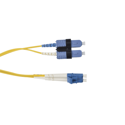 Jumper de Fibra Óptica Monomodo (OS2), XGLO, Riser, LC/UPC-SC/UPC Duplex, OFNR, Color Amarillo, 1 Metro - Image 2