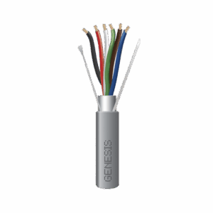 Bobina de 305 Metros de Cable / 6 x 22 AWG Blindado / Riser / Color Gris / Para Aplicaciones de Audio, Seguridad y Control