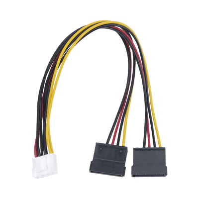 Cable Doble de Corriente SATA / Compatible con DVR's epcom / HIKVISION / 25 cms de Longitud