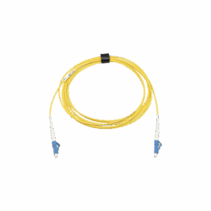 Jumper de Fibra Óptica Monomodo (OS2), XGLO, Riser, LC/UPC-LC/UPC Simplex, ONFR, Color Amarillo, 3 Metros