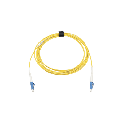 Jumper de Fibra Óptica Monomodo (OS2), XGLO, Riser, LC/UPC-LC/UPC Simplex, ONFR, Color Amarillo, 3 Metros