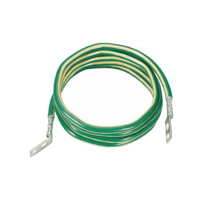 Jumper para Aterrizar Equipos, 6 AWG, con Terminal Doblada a 45 Grados (LCC6-14JAWH-L) Para Conexión a Tierra y Terminal Recta (LCC6 - 14JAW-L) Para Equipos , 2.4 m de Largo