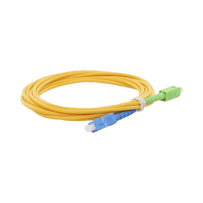 Jumper de Fibra Óptica Monomodo SC/UPC-SC/APC Simplex, color amarillo, 3 metros, 3 mm