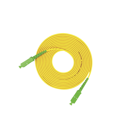Jumper de Fibra Óptica Monomodo SC/APC-SC/APC Simplex, color amarillo, 3 metros