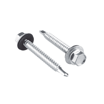 Tornillo - Pija cabeza hexagonal con rondana y punta broca #14 x 1", 100 piezas