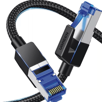 Cable Ethernet Cat8 CLASSâ… F/FTP Redondo con Malla de Nylon 2 Metros - Image 4