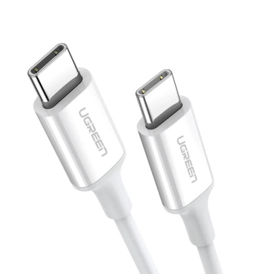Cable USB-C a USB-C | 1 Metro | Carga Rápida de hasta 60W | Transferencia de datos de 480 Mbps | PD3.0 | QC 4.0/3.0/2.0 | FPC | AFC | Duradero y Flexible| Caja ABS | Cubierta de TPE | Color Blanco. - Image 2