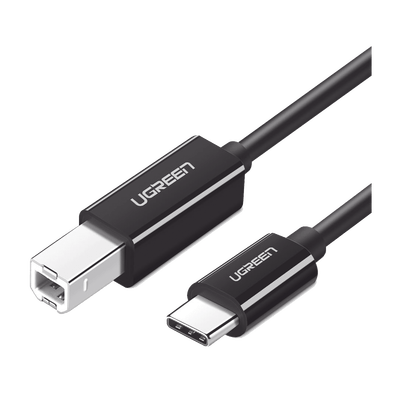 Cable de Impresora o escáner USB-C | 1m (6 pies) | USB Tipo C a USB 2.0 Tipo B | Soporta Thunderbolt 3 | Alta velocidad | DAC | Compatible con Brother HP, Canon, Lexmark, Epson, Dell, Xerox, Samsung, etc.