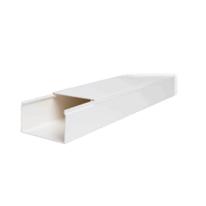 Canaleta TMK-4577 en PVC Blanco Autoextinguible: Solución Segura y Estética para Entornos Interiores, con Gran Capacidad de Resguardo de Cables, Medidas : 45 mm x 77 mm x 2.5 m (5500-01250)