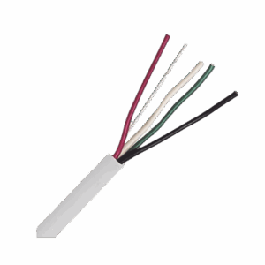 Bobina de Cable 305 Metros: 4 x 18 AWG, Color Blanco, CM, Para Sistemas de Seguridad y Alarmas