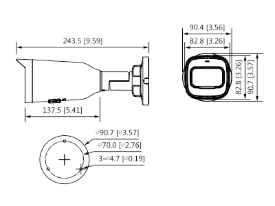 DAHUA IPC-HFW1431T1-ZS-S4 - Camara IP Bullet de 4 Megapixeles/ Lente Motorizado de 2.8 a 12mm/ H.265/ IR de 50 Metros/ WDR Real, 3D DNR/ Ranura para MicroSD/ IP67/ PoE - Image 9