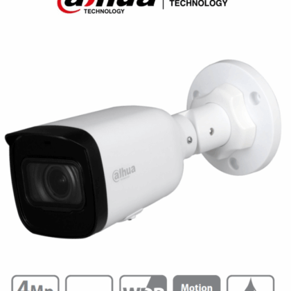 DAHUA IPC-HFW1431T1-ZS-S4 - Camara IP Bullet de 4 Megapixeles/ Lente Motorizado de 2.8 a 12mm/ H.265/ IR de 50 Metros/ WDR Real, 3D DNR/ Ranura para MicroSD/ IP67/ PoE