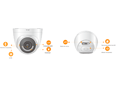 IMOU Turret (IPC-T26EN-0280B-imou) - Cámara IP Domo WiFi de 2MP con disuasión activa, sirena integrada, LED de alta potencia, micrófono, audio bidireccional, detección de humanos, IR 30m, IP67 y ranura MicroSD. - Image 5