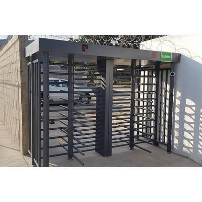 Torniquete Doble / Cuerpo Completo / Interior/Exterior / 100% Acero con Pintura Gris / EJE CENTRAL con Pintura Gris / Acabado de Lujo / Alto Tráfico - Image 6