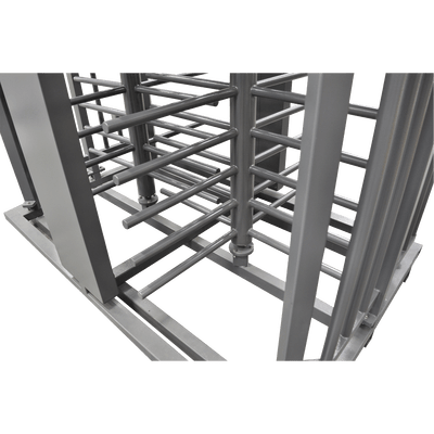 Torniquete Doble / Cuerpo Completo / Interior/Exterior / 100% Acero con Pintura Gris / EJE CENTRAL con Pintura Gris / Acabado de Lujo / Alto Tráfico - Image 2