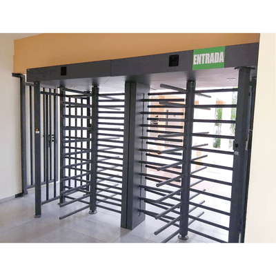 Torniquete Doble / Cuerpo Completo / Interior/Exterior / 100% Acero con Pintura Gris / EJE CENTRAL con Pintura Gris / Acabado de Lujo / Alto Tráfico - Image 4