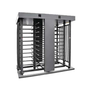 Torniquete Doble / Cuerpo Completo / Interior/Exterior / 100% Acero con Pintura Gris / EJE CENTRAL con Pintura Gris / Acabado de Lujo / Alto Tráfico