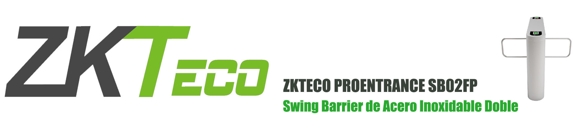ZKTECO PROENTRANCE SB02FP - Barrera Peatonal Central Bidireccional de Acero Inox / Alto Flujo / 30 personas por Min / Compatible con ZKT0920005 / Incluye 2 lectores de Huella FR1500 + panel inBio206Pro / Requiere Licencia / 01 pz en IZTACALCO - Image 3