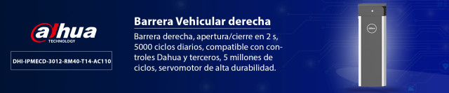 DAHUA IPMECD-3012-RM40 - Barrera derecha, apertura/cierre en 2 s, uso diario ≥ 5000 ciclos, salida de estado OPEN/CLOSE, compatible con controles de acceso Dahua y terceros, sin brazo incluido, 5 millones de ciclos, servomotor de alta durabilidad. - Image 2