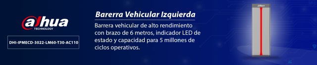 Barrera vehicular Dahua DHI-IPMECD-3022-LM60 con brazo de 6 m. Indicador LED verde-rojo, motor y resorte con vida útil de 5 millones de ciclos, sistema anti-caída y auto-elevación en caso de obstrucción o corte eléctrico. Salidas de estado Open/Close. - Image 2