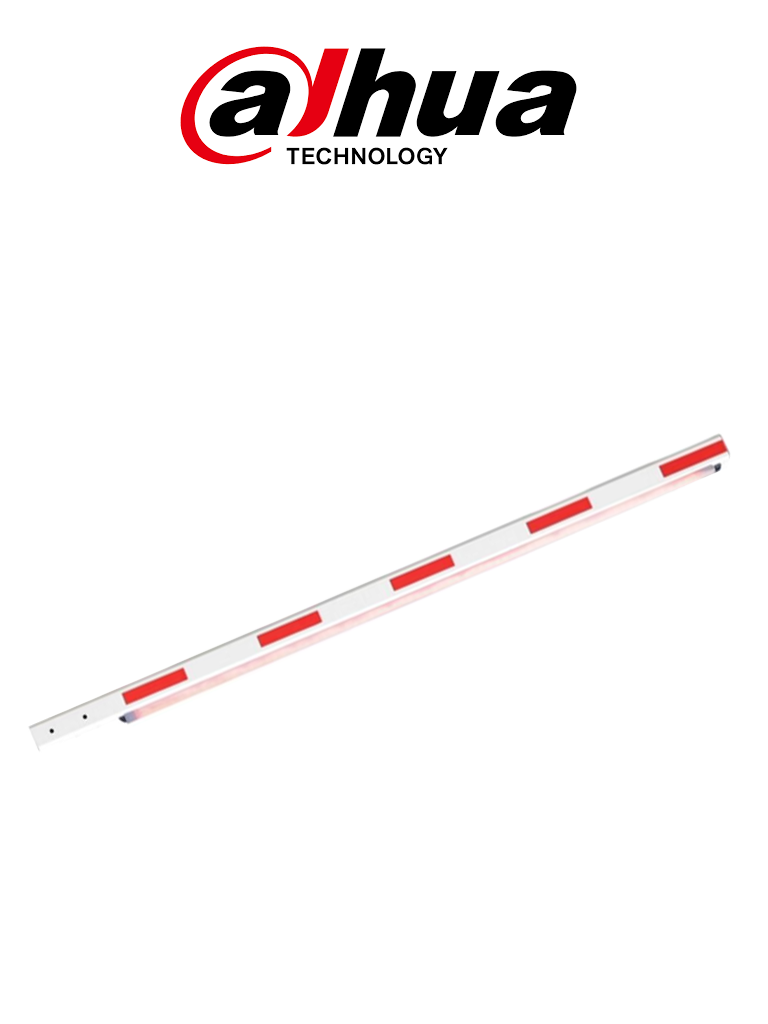 DAHUA IPMECD-0162-M40-LED Brazo de aluminio recto de 4 Metros con tiras LED para barrera vehicular / Compatible con modelo DHI-IPMECD-1062-LED