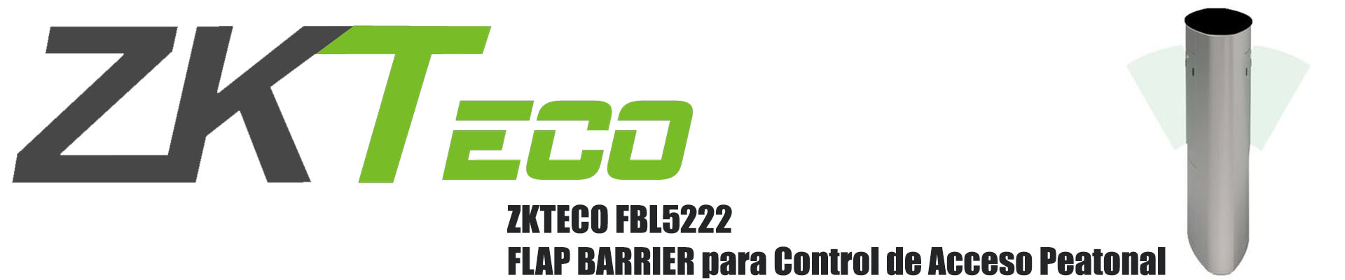 ZKTECO FBL5222 - Barrera Peatonal Central / Acero SUS304 y Cristal Templado / Aleta de Acrílico / Carril 60 cm / Exterior Protegido / 30 a 40 Personas X Min / 2 Millones de Ciclos / Incluye Panel INBIO260 PULL y  FR1200 ID - Image 4