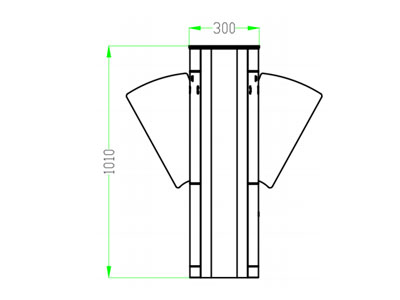 ZKTECO FBL5222 - Barrera Peatonal Central / Acero SUS304 y Cristal Templado / Aleta de Acrílico / Carril 60 cm / Exterior Protegido / 30 a 40 Personas X Min / 2 Millones de Ciclos / Incluye Panel INBIO260 PULL y  FR1200 ID - Image 5