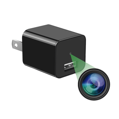 Cámara Oculta en Cargador de Pared (Spyce Camera) / Memoria de 8GB / Resolución 2 Megapixel (1080P) / Grabación Continua o por Movimiento