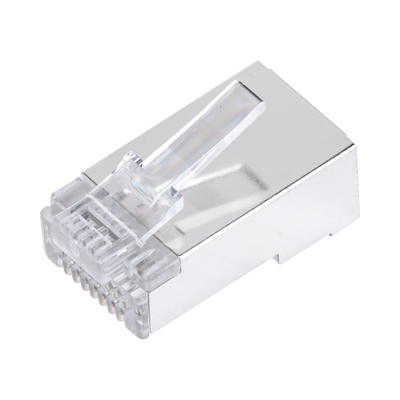 Bote con 100 Plugs Pass through RJ45 Cat6 BLINDADO chapado de oro a 30 micras para durabilidad extrema - Image 4