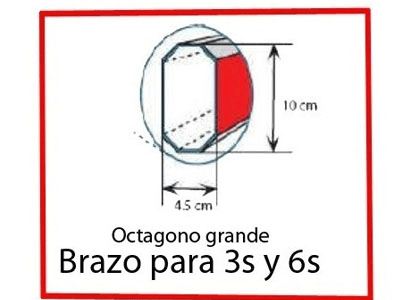 WEJOIN WJSBM6 - Brazo Recto Octagonal de 6 metros / Franjas Reflejantes - Image 3
