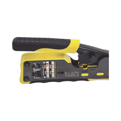 Ponchadora/Pelacables/Cortacables con Matraca para Conectores Pass-Thru RJ45 y Conectores Estándar RJ11/RJ12. - Image 4