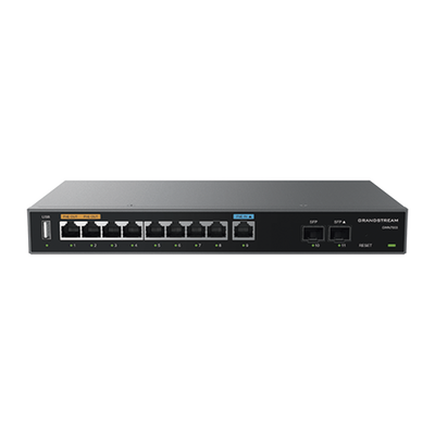 Router Gigabit VPN / Balanceador de cargas / 60,000 sesiones NAT /  9 puertos 10/100/1000 Mbps + 2 puertos SFP (WAN/LAN) / 1 puerto entrada PoE(af/at) / 2 puertos salida PoE (af/at) / Compatible con GWN Cloud. - Image 2
