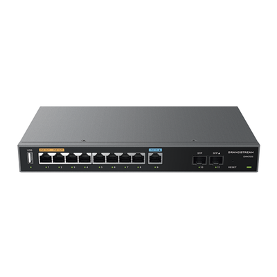 Router Gigabit VPN / Balanceador de cargas / 60,000 sesiones NAT /  9 puertos 10/100/1000 Mbps + 2 puertos SFP (WAN/LAN) / 1 puerto entrada PoE(af/at) / 2 puertos salida PoE (af/at) / Compatible con GWN Cloud. - Image 3