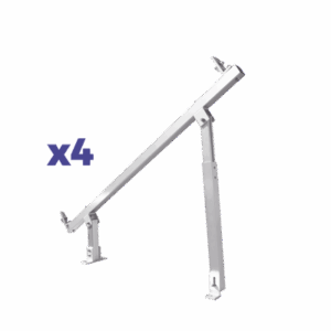 Caja de accesorios de aluminio  anodizado para montaje VEKTOR8RPRO , arreglo 1X4 para techo