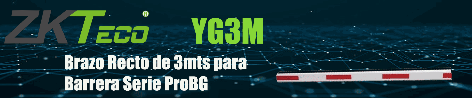ZKTECO Boom-130 (YG3M)  - Brazo Recto de 3 Metros para Barrera Vehicular ZK Serie PROBG2000 (PROBG2045) / PROBG3000 (PROBG3030)/ - Image 2
